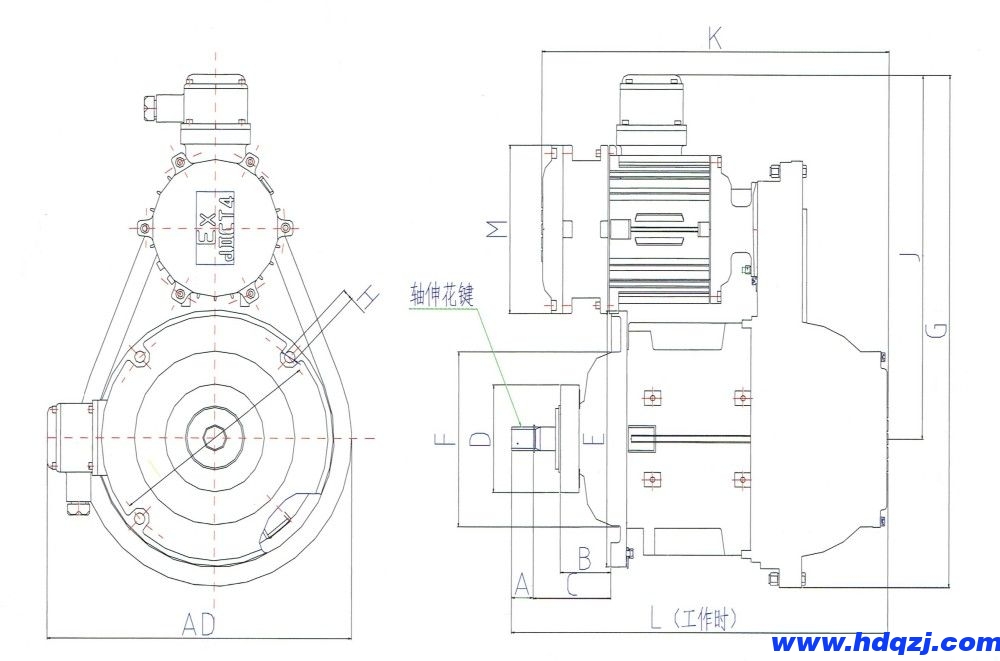 BZDS1隔爆型雙速錐形轉(zhuǎn)子三相異步電動(dòng)機(jī)尺寸圖.jpg