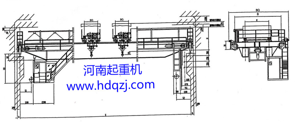 QE型雙小車橋式起重機圖紙