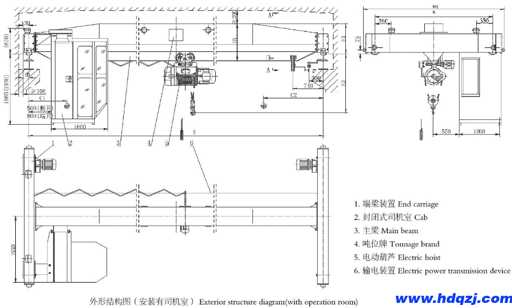 5噸單梁起重機（行車）參數